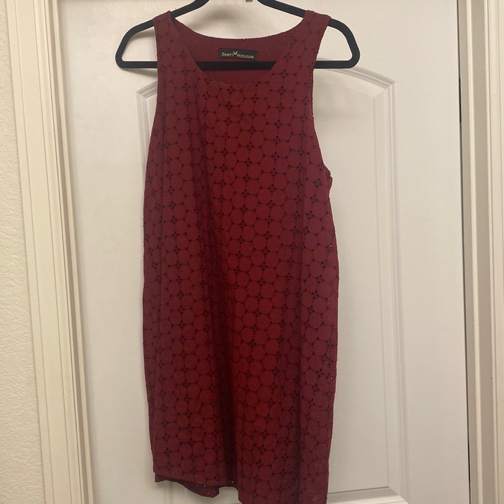 Red scoop neck dress from Dainty Hooligan size L